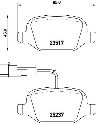 HELLA PAGID 8db355019961 -  Комплект тормозных колодок, дисковый тормоз